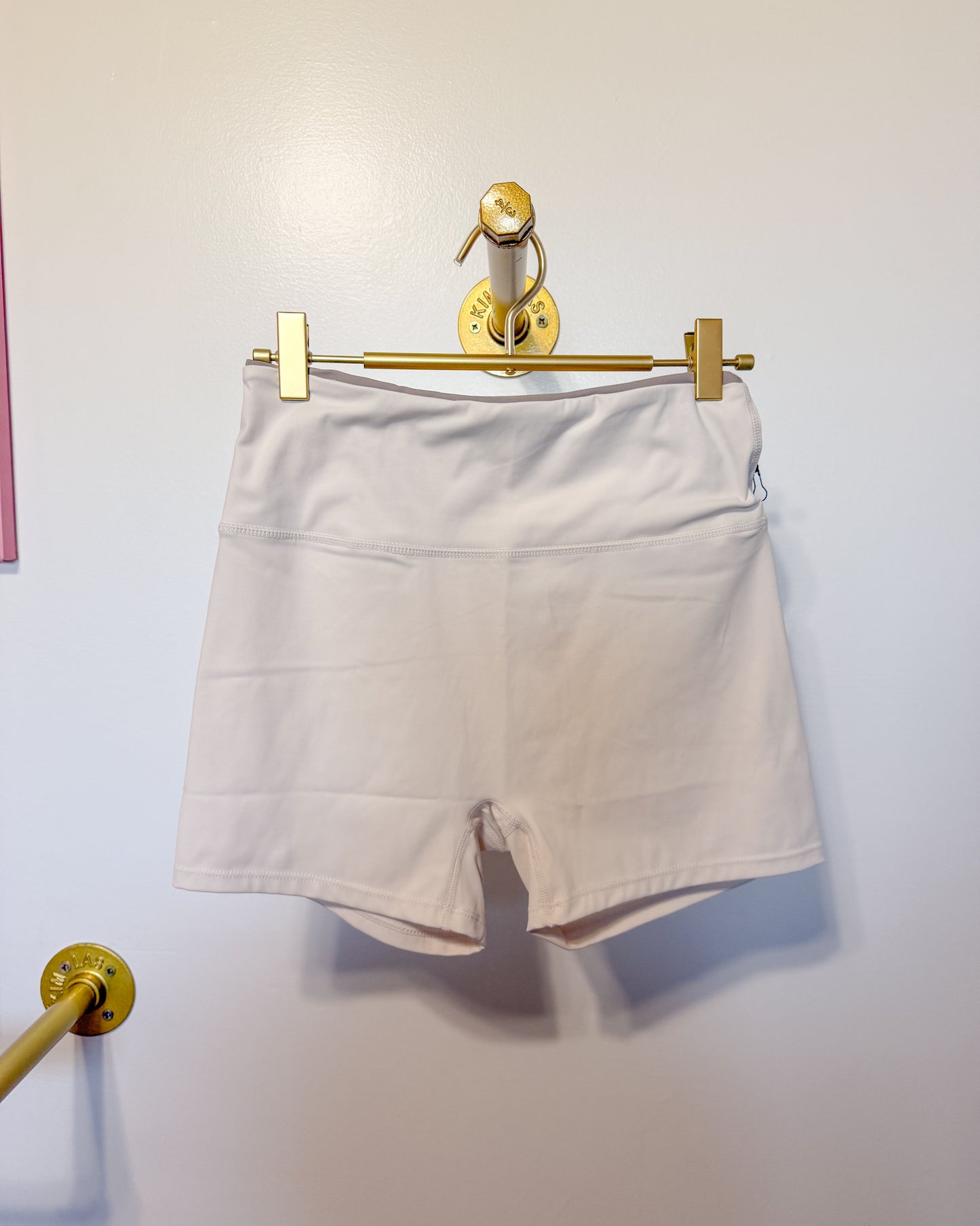Taupe & Cream Biker Shorts