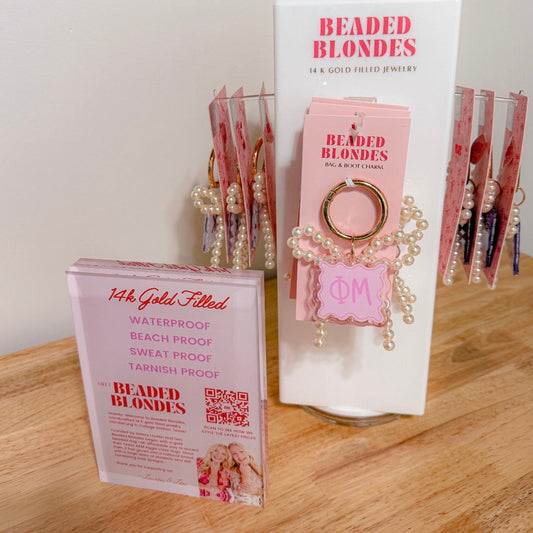 Phi Mu Bag Charm