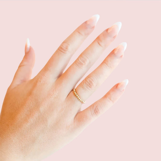 Ring- Lexi Beaded Band in Gold