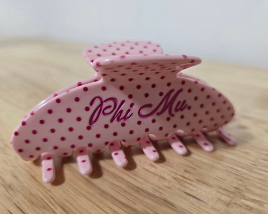 Phi Mu Hair Clip