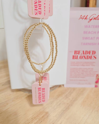 3MM Gold Beaded Bracelet