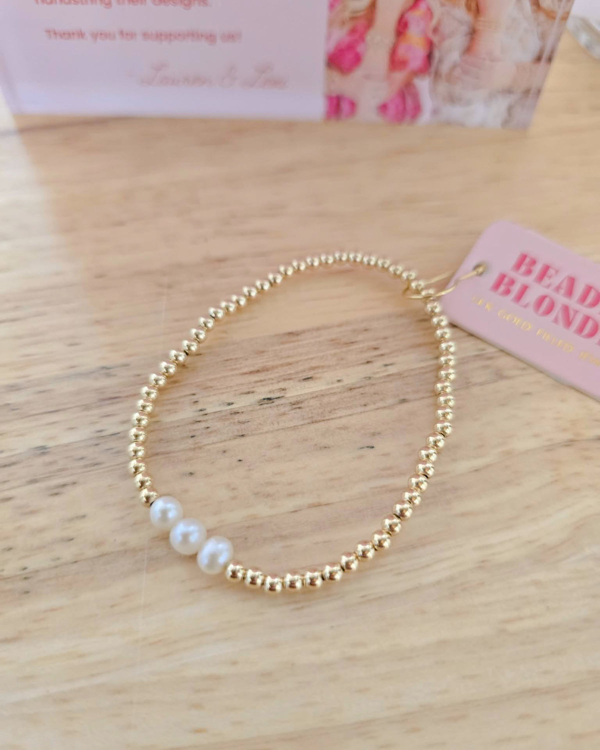 Harper Pearl Bracelet in Gold