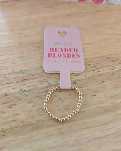 Ring- Lexi Beaded Band in Gold
