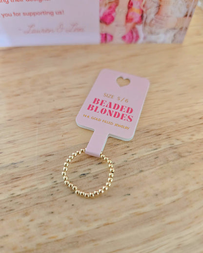 Ring- Lexi Beaded Band in Gold