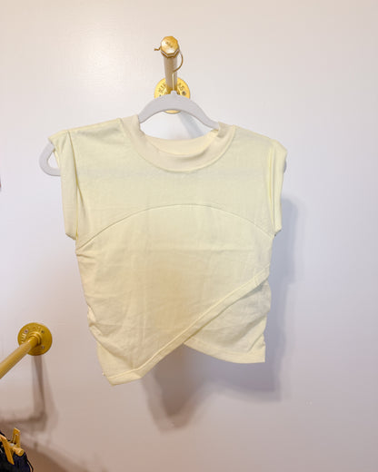 Pastel Yellow Crossover Top