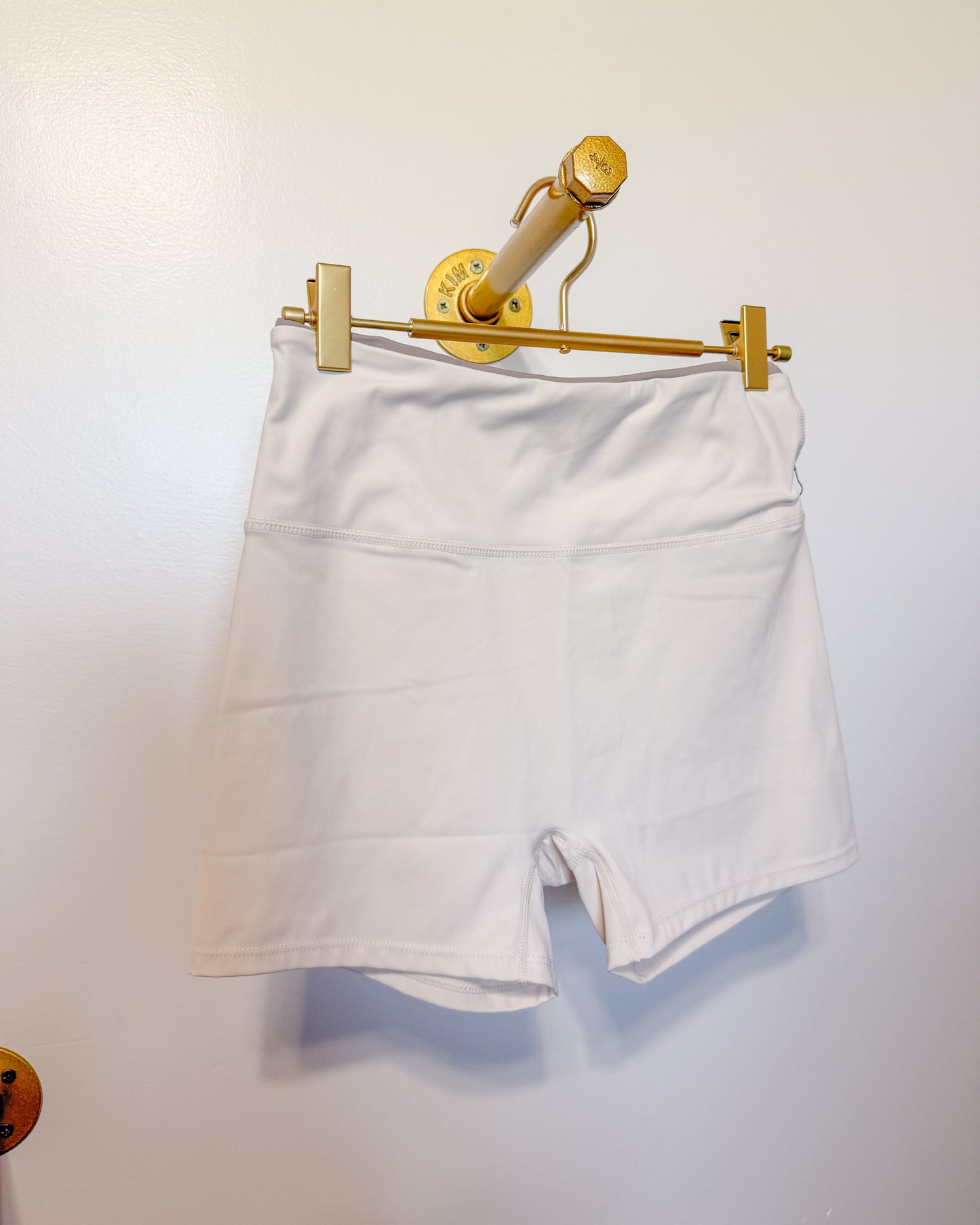 Taupe & Cream Biker Shorts
