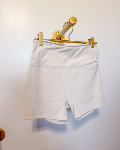 Taupe & Cream Biker Shorts