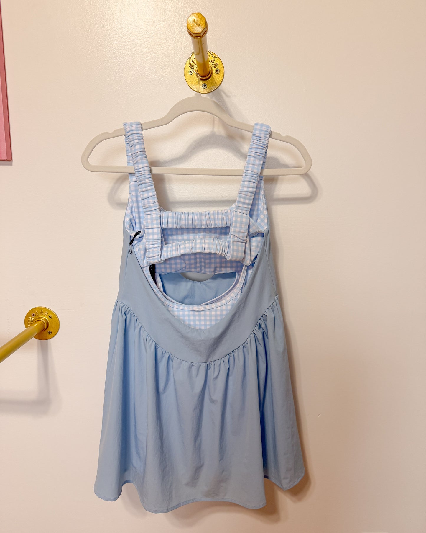 Blue Gingham Active Dress