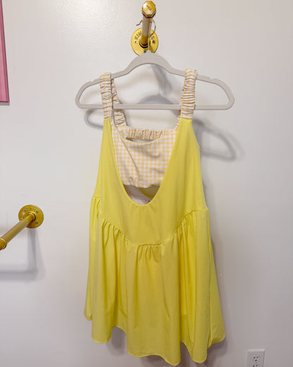 Yellow Gingham Active Dress