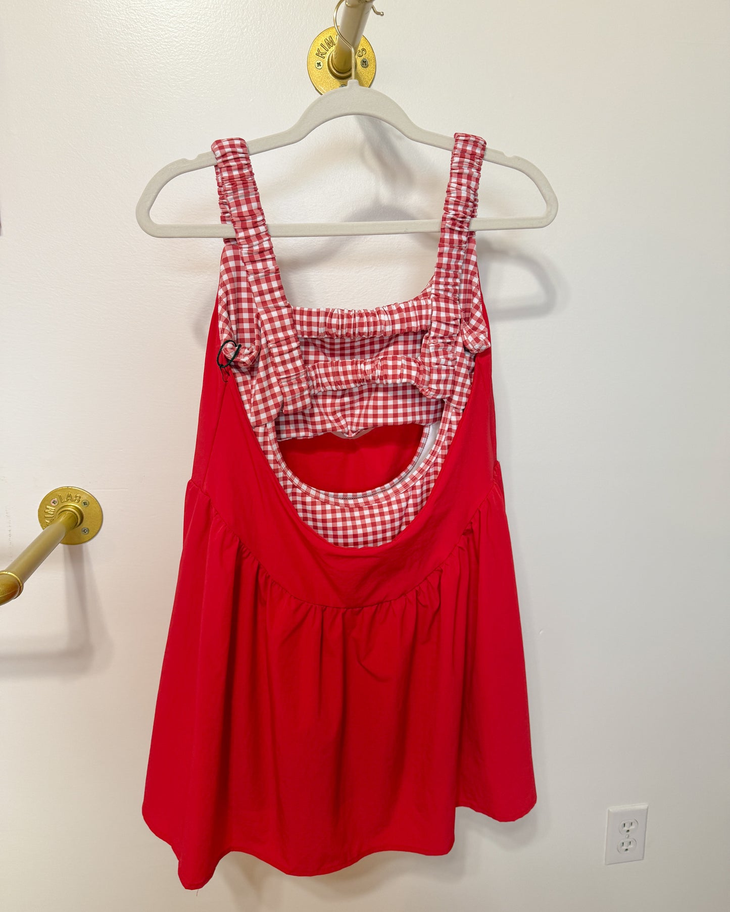 Red Gingham Active Dress