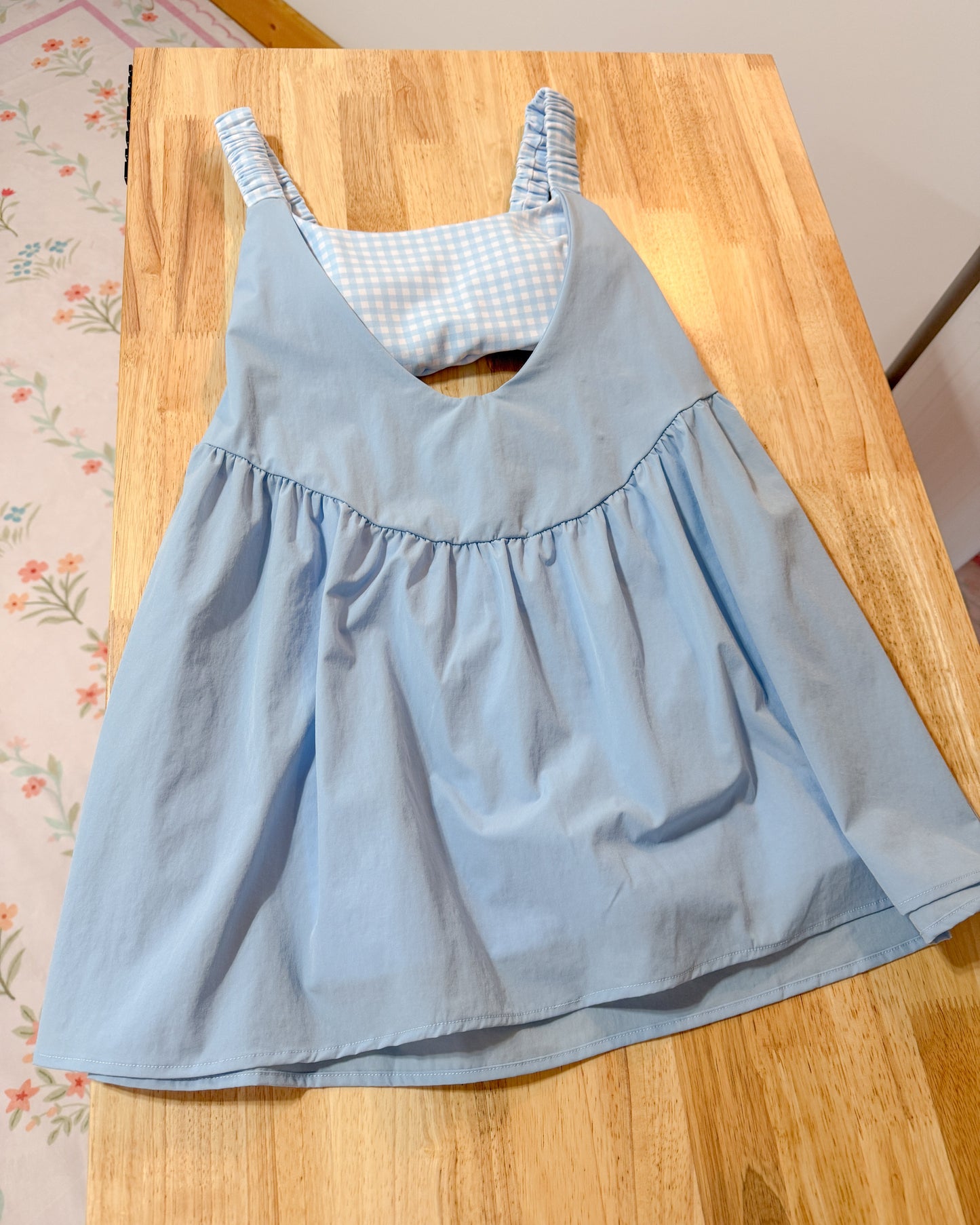 Blue Gingham Active Dress
