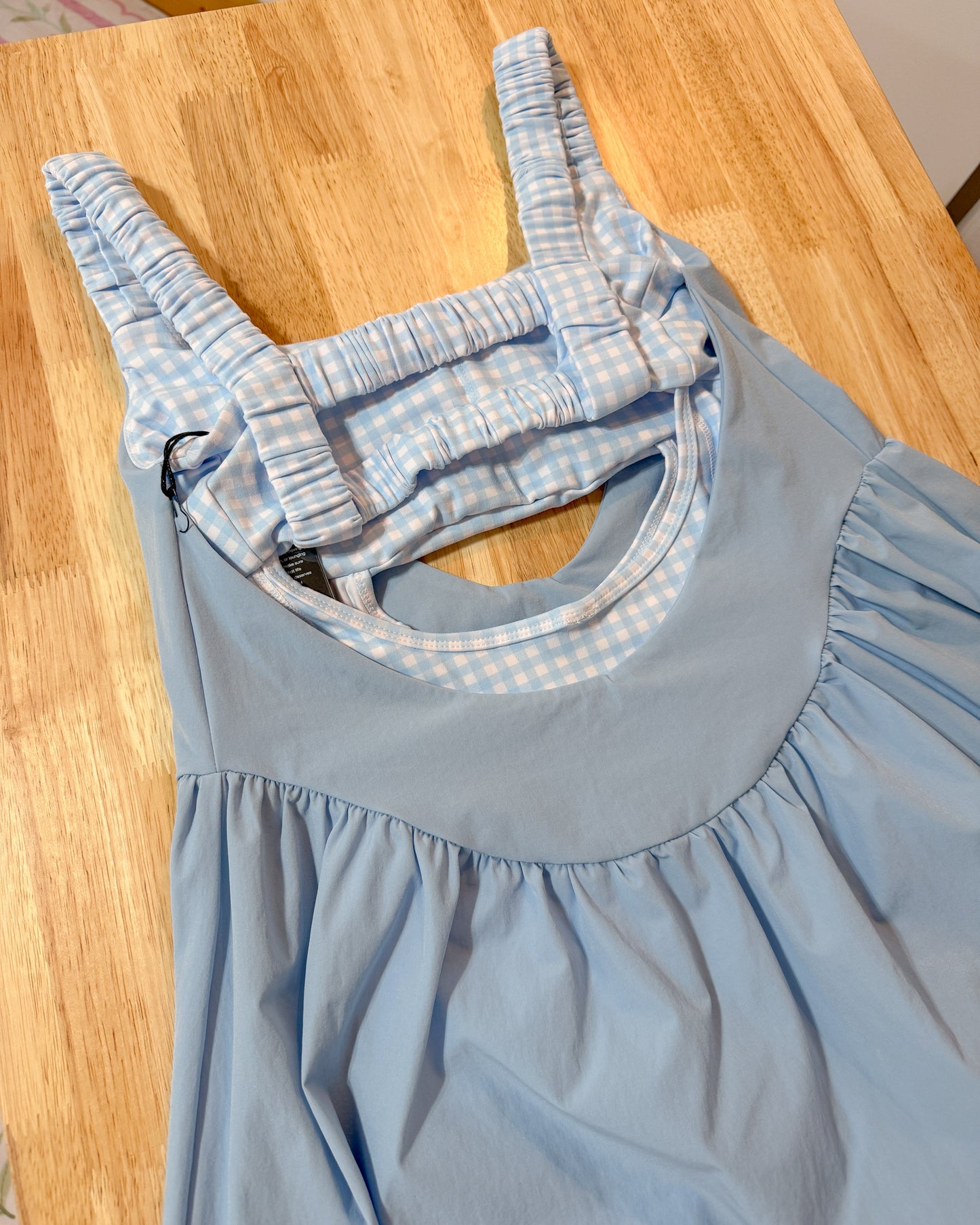 Blue Gingham Active Dress