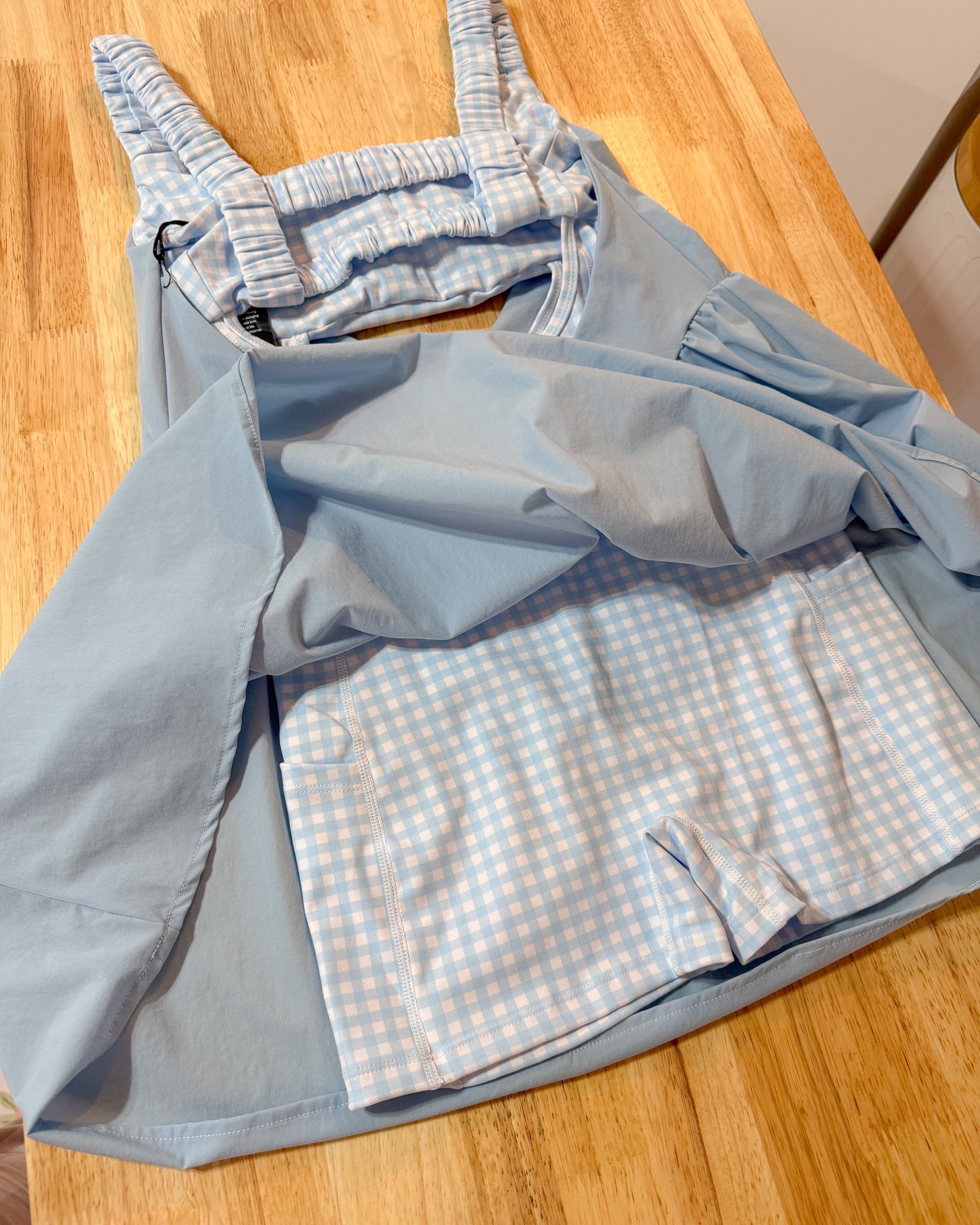 Blue Gingham Active Dress