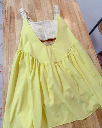 Yellow Gingham Active Dress