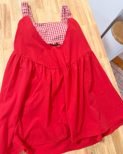 Red Gingham Active Dress