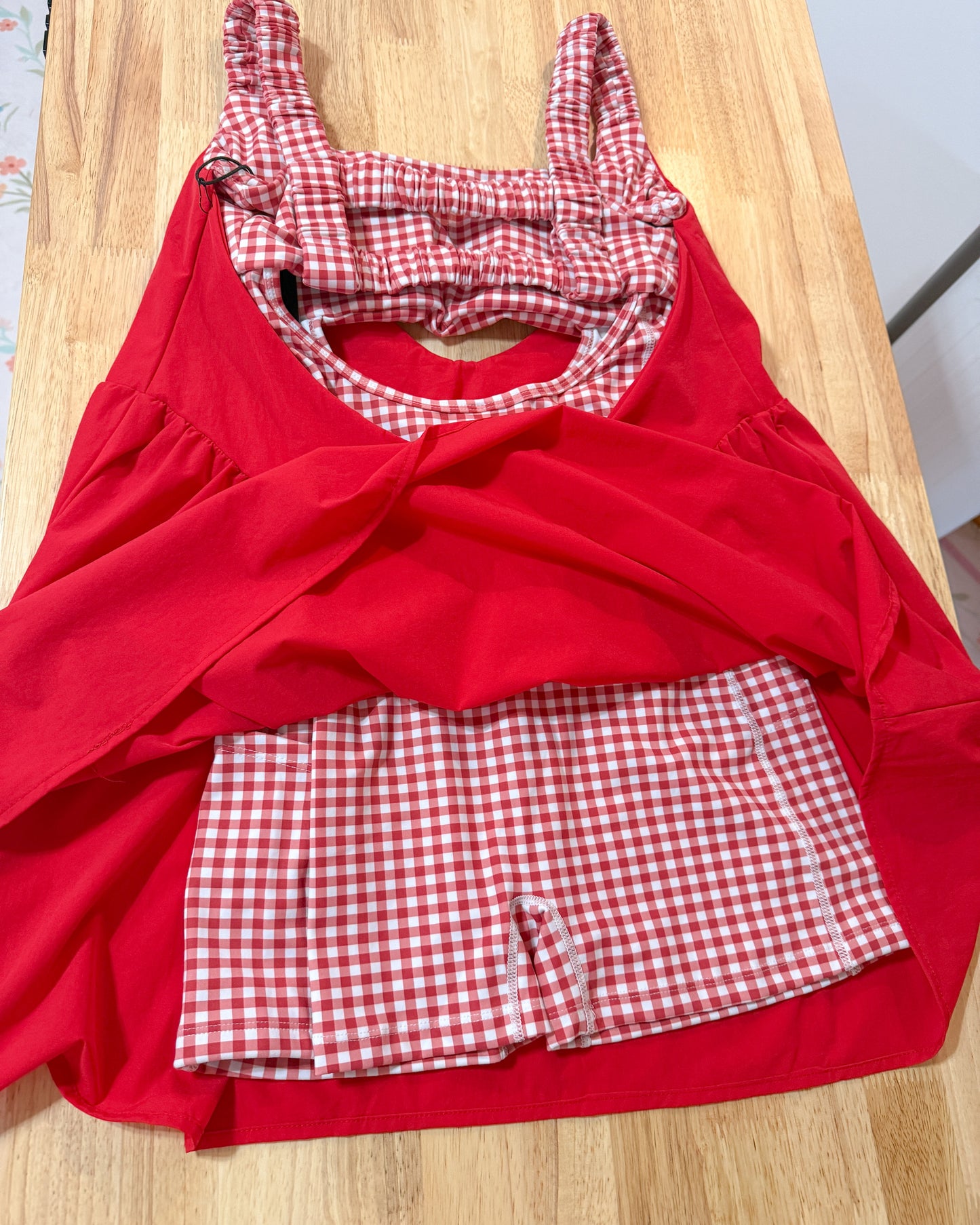Red Gingham Active Dress