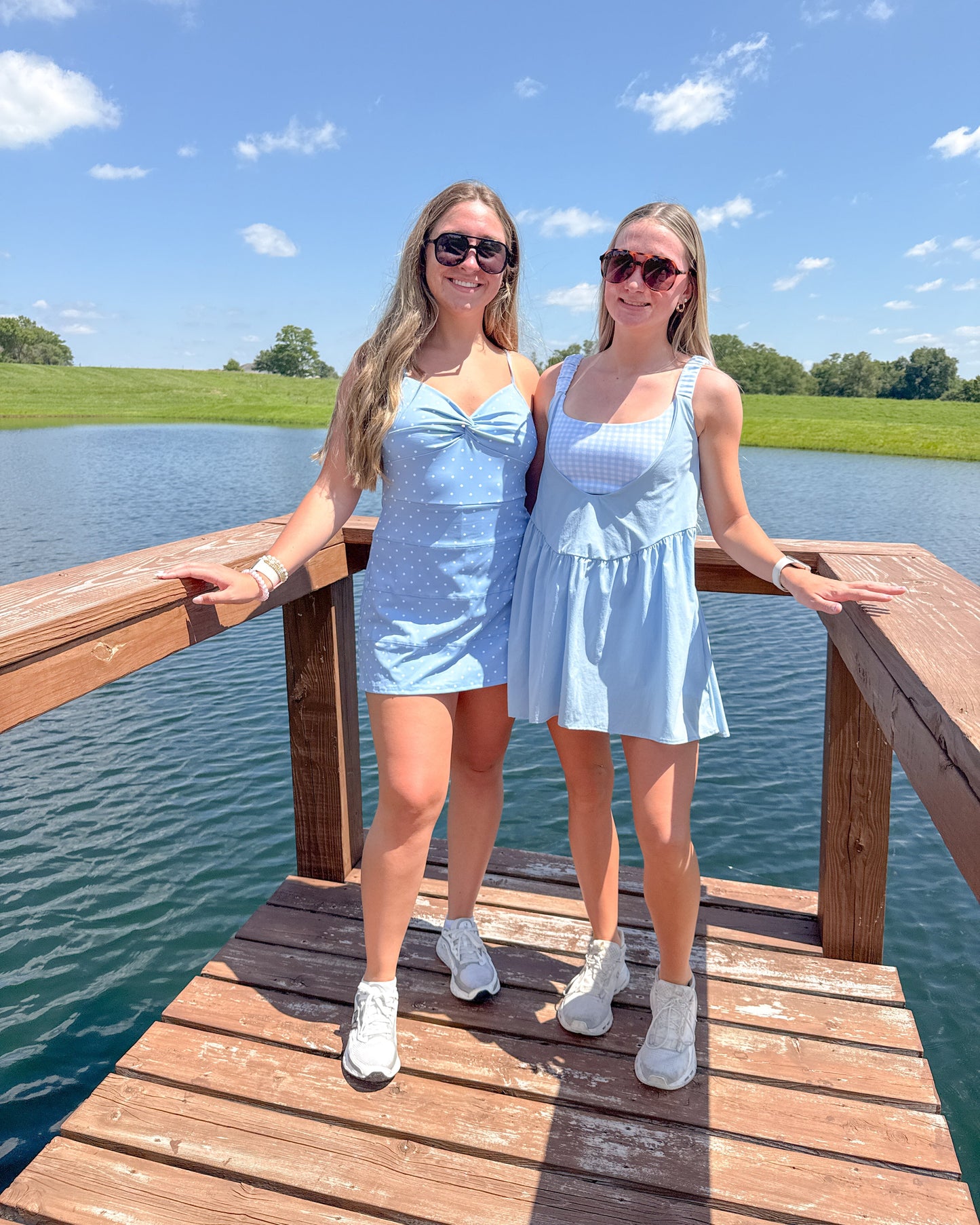 Blue Gingham Active Dress