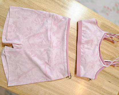 Pink Camo Biker Shorts