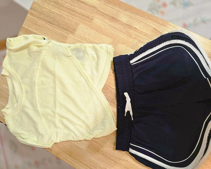 Pastel Yellow Crossover Top
