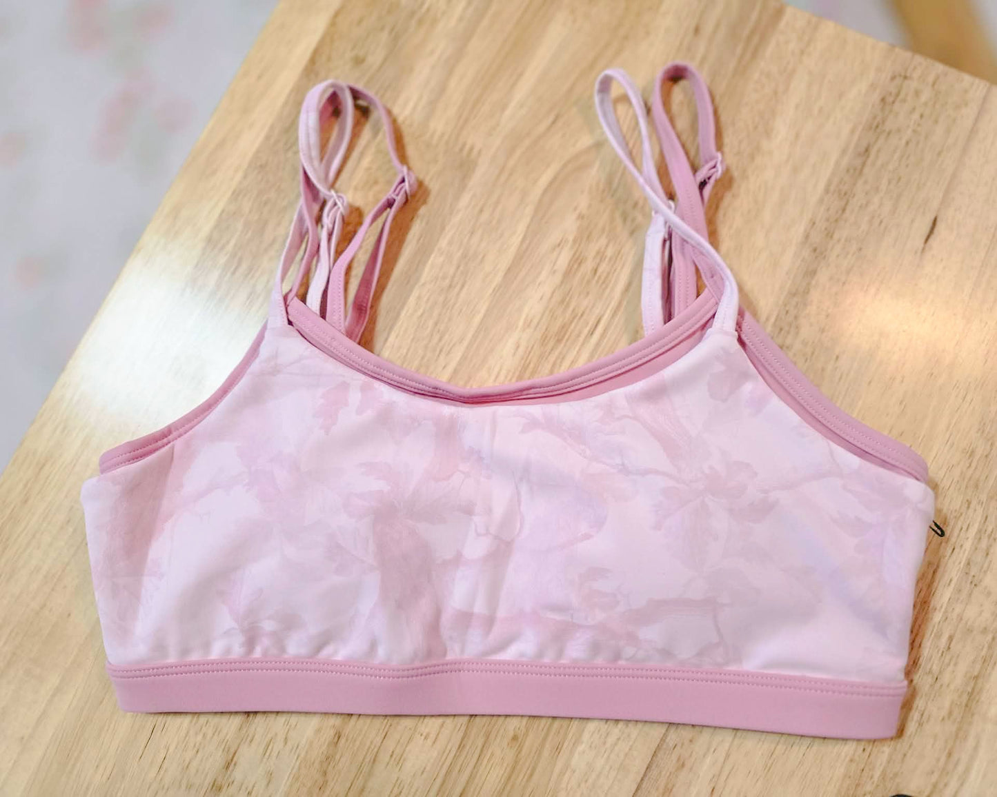 Pink Camo Double Layered Styled Bra Top