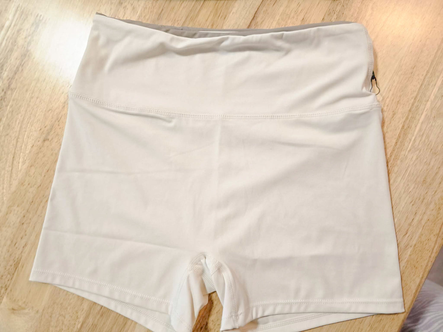 Taupe & Cream Biker Shorts