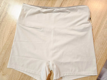 Taupe & Cream Biker Shorts