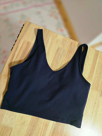 Navy Blue Crop Tank