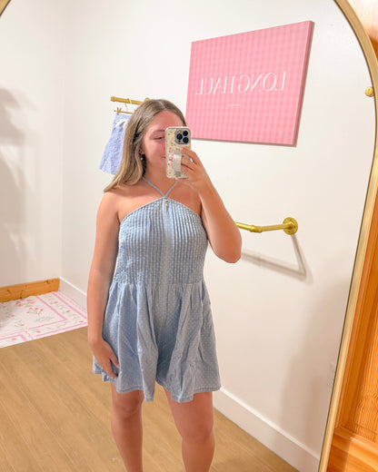 Denim Dots Romper