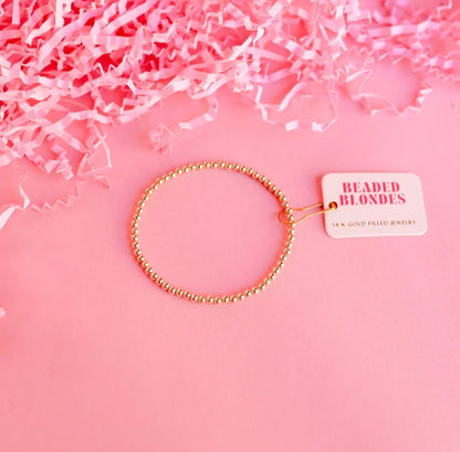3MM Gold Beaded Bracelet