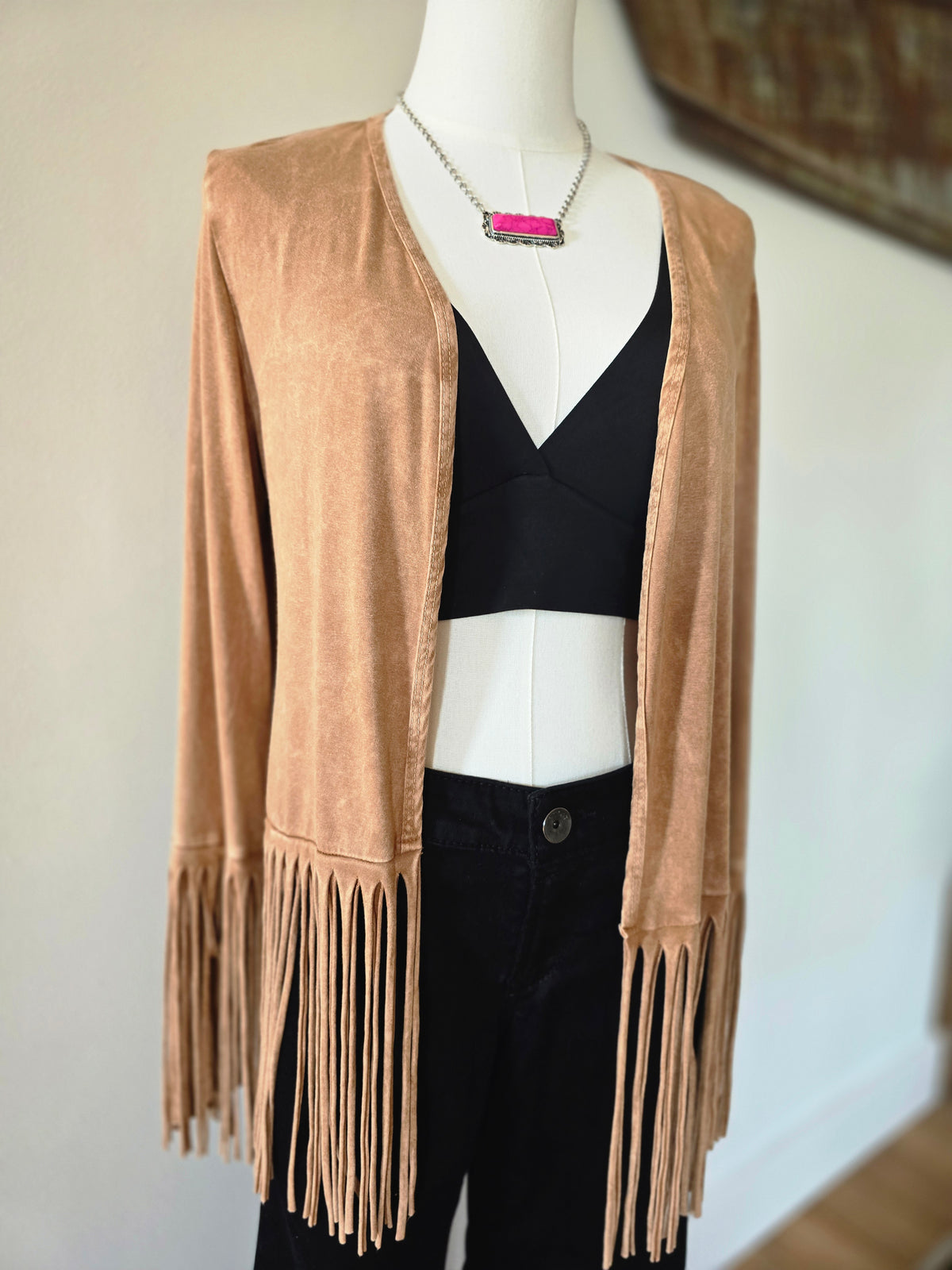 Fringe Long Sleeve Cardigan
