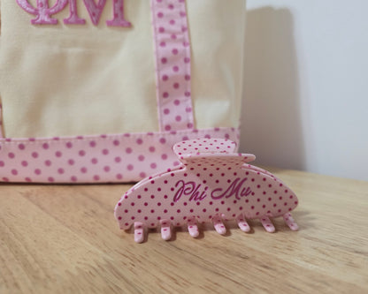 Phi Mu Hair Clip