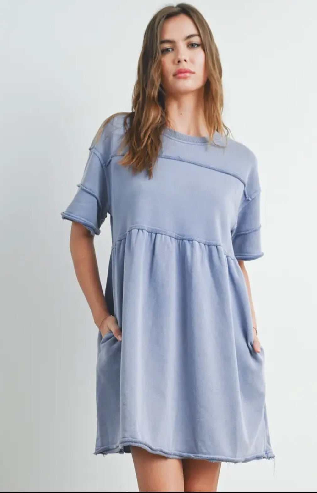 Washed French Terry Dress