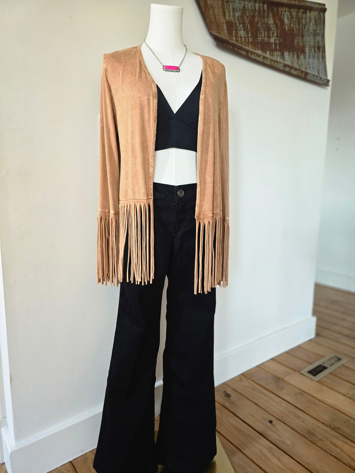 Fringe Long Sleeve Cardigan