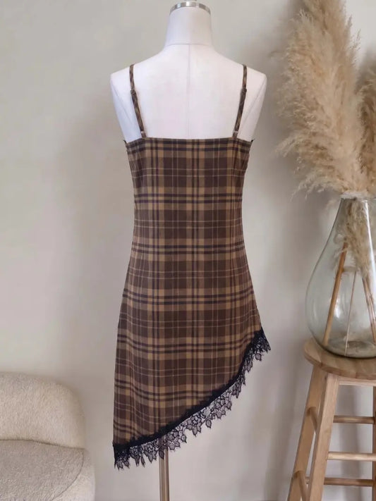 Plaid Slip Dress