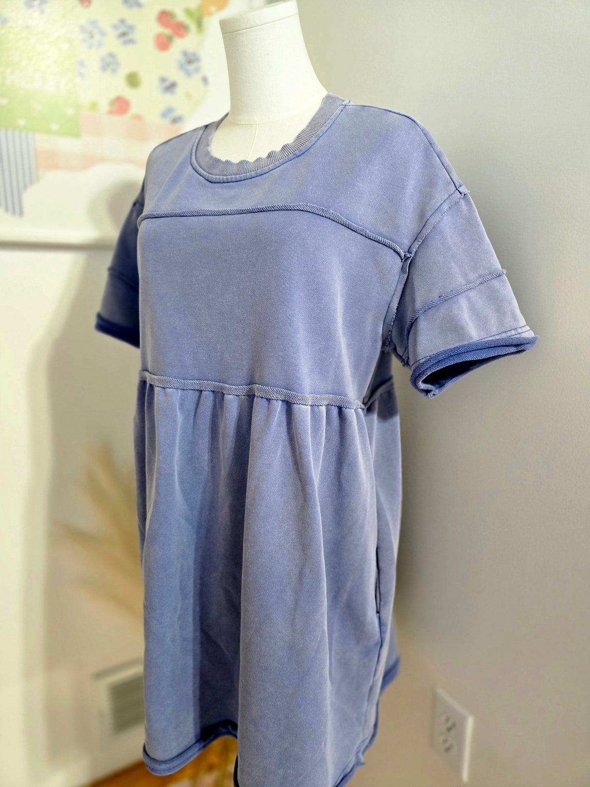 Washed French Terry Dress