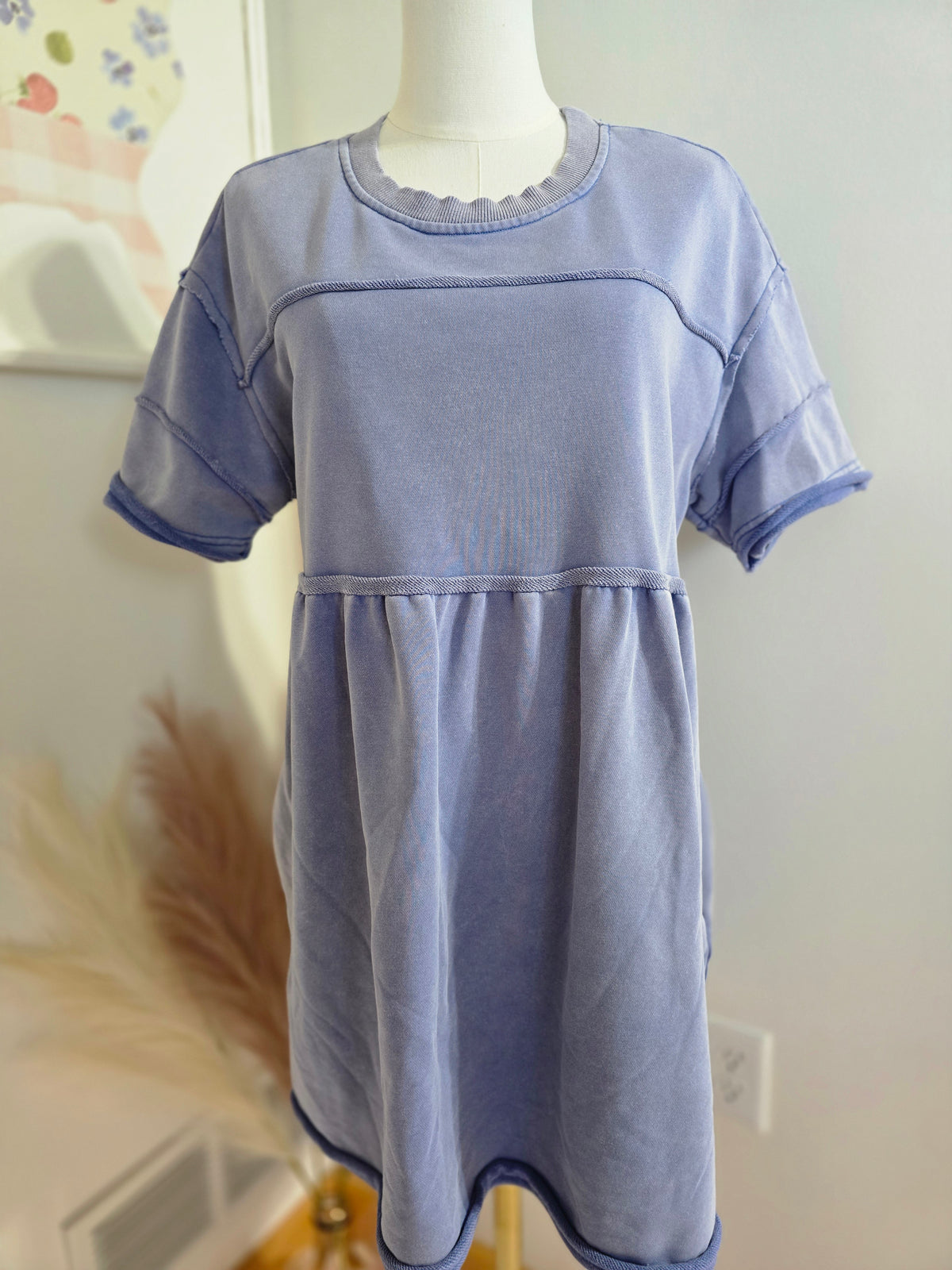 Washed French Terry Dress