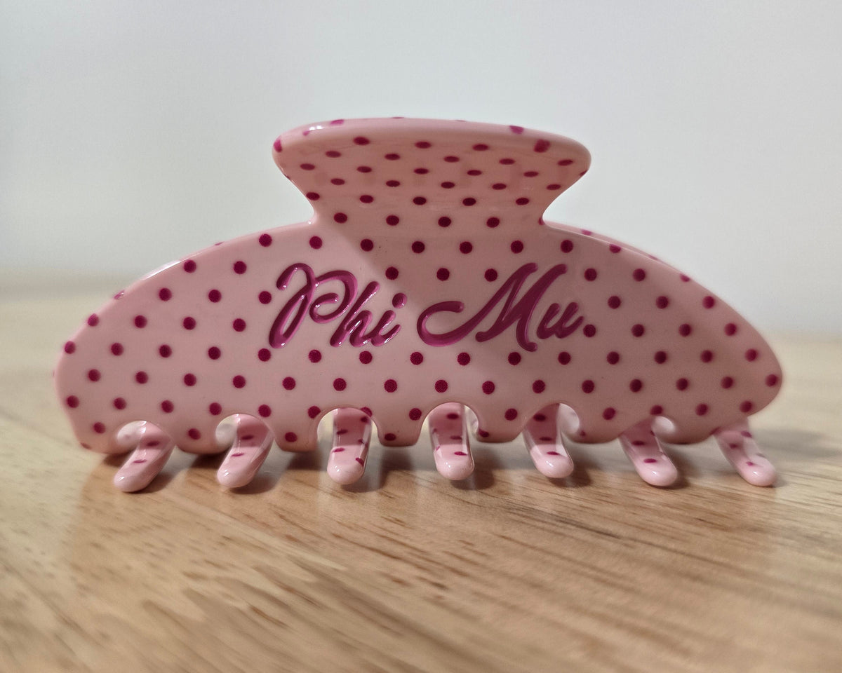Phi Mu Hair Clip