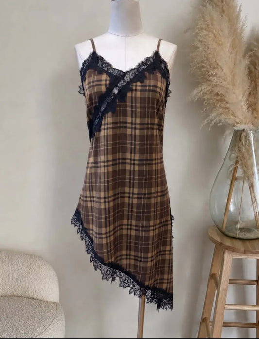 Plaid Slip Dress