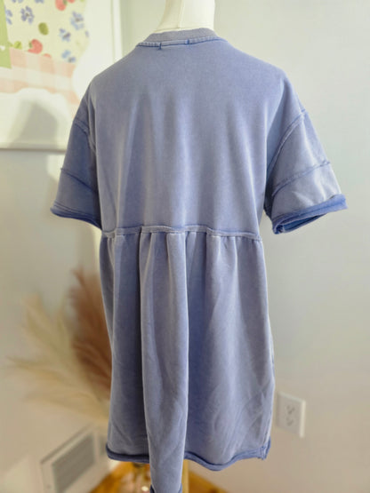 Washed French Terry Dress